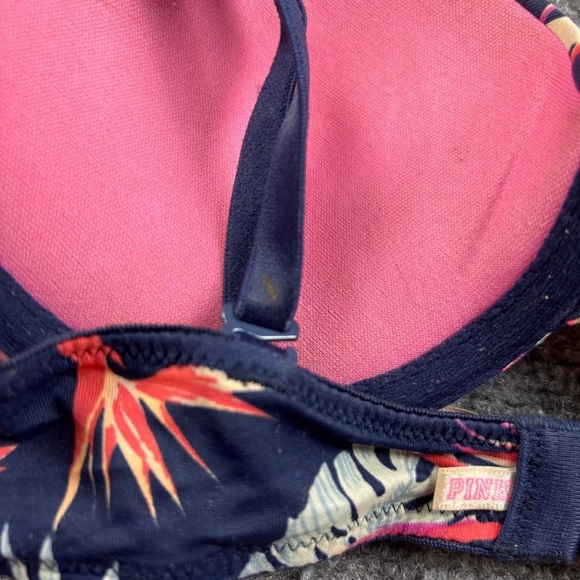 PINK by Victoria’s Secret Women’s Wear Everywhere Push-Up Bra Tropical print 32B - Picture 5 of 10